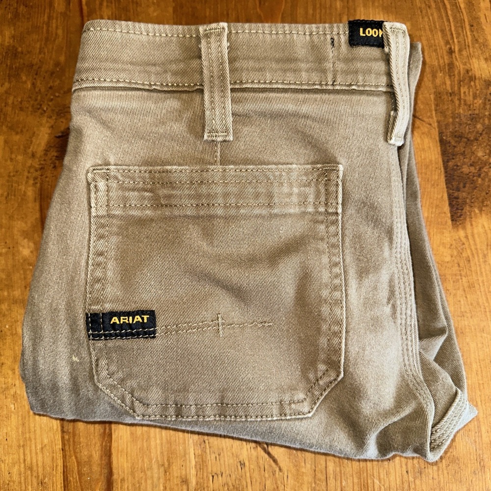 Ariat Men Rebar M4 Relaxed Boot Pant Twill Dungaree Field Khaki 28x32 (30x30.5)